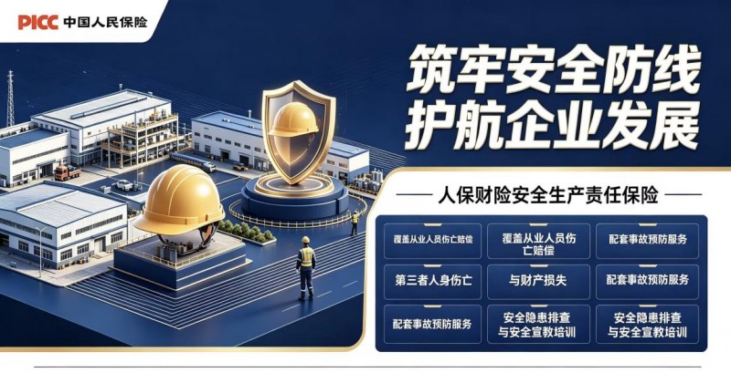 筑牢安全防线 护航企业发展—— 人保财险安全生产责任保险